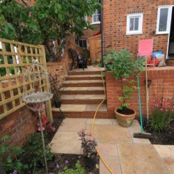 Reading retaining wall & steps Reading retaining wall & steps